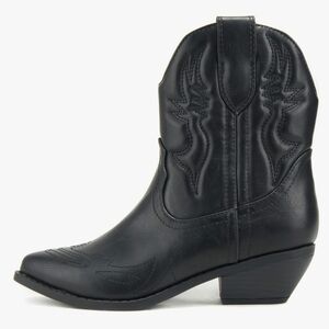 Soda Rigging Western Boots Black Stitched Pointe Toe Womens Size 11